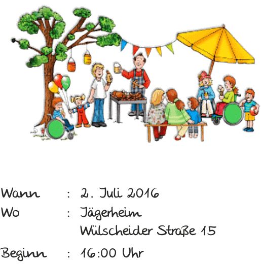 Wülscheider Sommerfest 2016 – Einladung